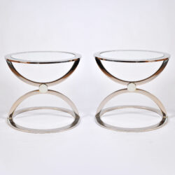 The image for Pair Us Chrome Circular Sidetables 01