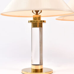 The image for Pair Us Lucite Brass Lamps 02