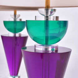 The image for Pair Van Teal Lamps 05