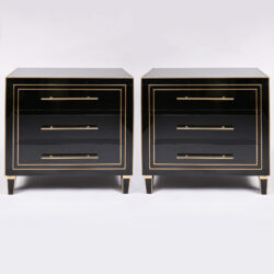 The image for Pair Black Glass Cabinets 01