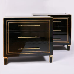The image for Pair Black Glass Cabinets 02