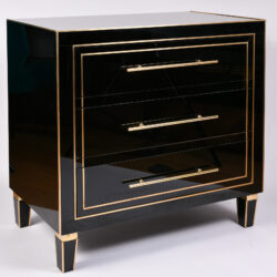 The image for Pair Black Glass Cabinets 03