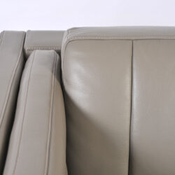 The image for Pair Grey Leather Armchairs 08