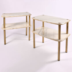 The image for Pair Marble Topped Side Tables 01