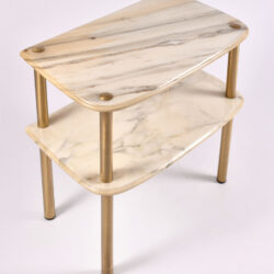 The image for Pair Marble Topped Side Tables 03