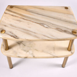 The image for Pair Marble Topped Side Tables 06