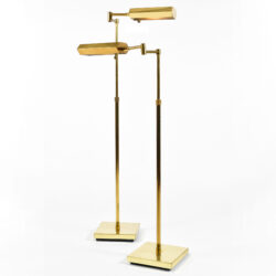 The image for Pair Mid Century Brass Floor Lamps 01