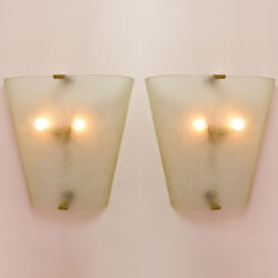 The image for Pair Of Etched Glass Wall Lights 01