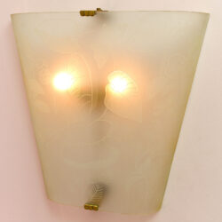 The image for Pair Of Etched Glass Wall Lights 02