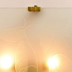 The image for Pair Of Etched Glass Wall Lights 03