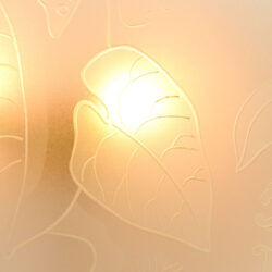 The image for Pair Of Etched Glass Wall Lights 07
