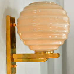 The image for Pair Of Ribbed Globe Wall Lights 02
