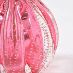 The image for Pair Pink Murano Ball Lamps 03