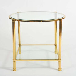 The image for Pair 1960S Brass Side Tables Iv L