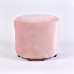 The image for Pink Velvet Circular Stool 01