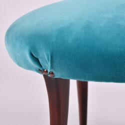 The image for Turquoise Velvet Stool 05