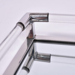 The image for Us Chrome Lucite Rectangular Tray 3