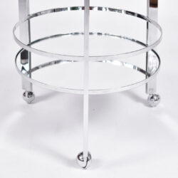 The image for Us Circular Chrome Drinks Trolley 02