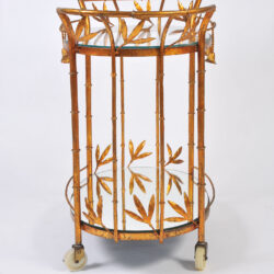 The image for Us Gilded Bamboo Leaves Trolley 02