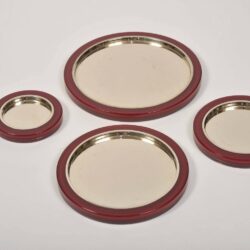 The image for Set Us Red Mirror Trays V