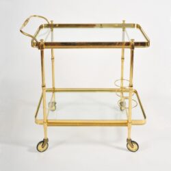 The image for Valerie Wade Ams656 1950S Italian Brass Drinks Trolley 01