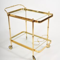 The image for Valerie Wade Ams656 1950S Italian Brass Drinks Trolley 02