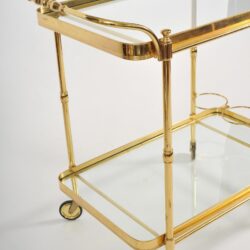 The image for Valerie Wade Ams656 1950S Italian Brass Drinks Trolley 04