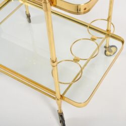 The image for Valerie Wade Ams656 1950S Italian Brass Drinks Trolley 05