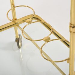 The image for Valerie Wade Ams656 1950S Italian Brass Drinks Trolley 07