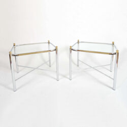 The image for Valerie Wade Ft578 Pair 1970S Chrome Brass Sides Tables01