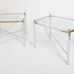 The image for Valerie Wade Ft578 Pair 1970S Chrome Brass Sides Tables02