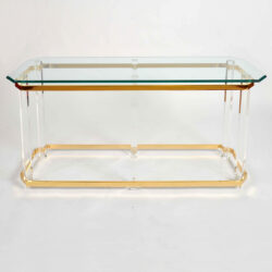 The image for Valerie Wade Ft586 1970S Us Lucite Brass Console Table 01