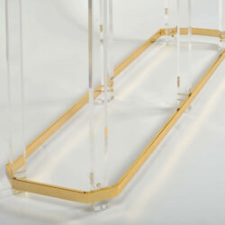 The image for Valerie Wade Ft586 1970S Us Lucite Brass Console Table 04