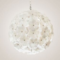 The image for Valerie Wade Lc071 White Murano Globe Chandelier 01