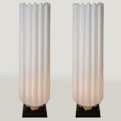 The image for Valerie Wade Lt271 Pair 1970S Fluted Lamps Rougier 01