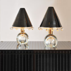 The image for Valerie Wade Lt592 Pair 1950S Glass Lamps Flavio Poli 03