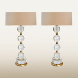 The image for Valerie Wade Lt628 Pair Murano Glass Ball Lamps 01