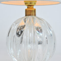 The image for Valerie Wade Lt648 Pair 1950S Clear Murano Ball Lamps 02