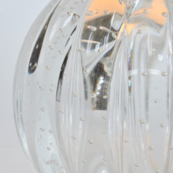 The image for Valerie Wade Lt648 Pair 1950S Clear Murano Ball Lamps 03