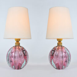 The image for Valerie Wade Lt649 Pair 1950S Two Tone Murano Ball Lamps 01