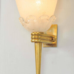 The image for Valerie Wade Lw583 Pair 1950S Latte Wall Lights Attributed Venini 02