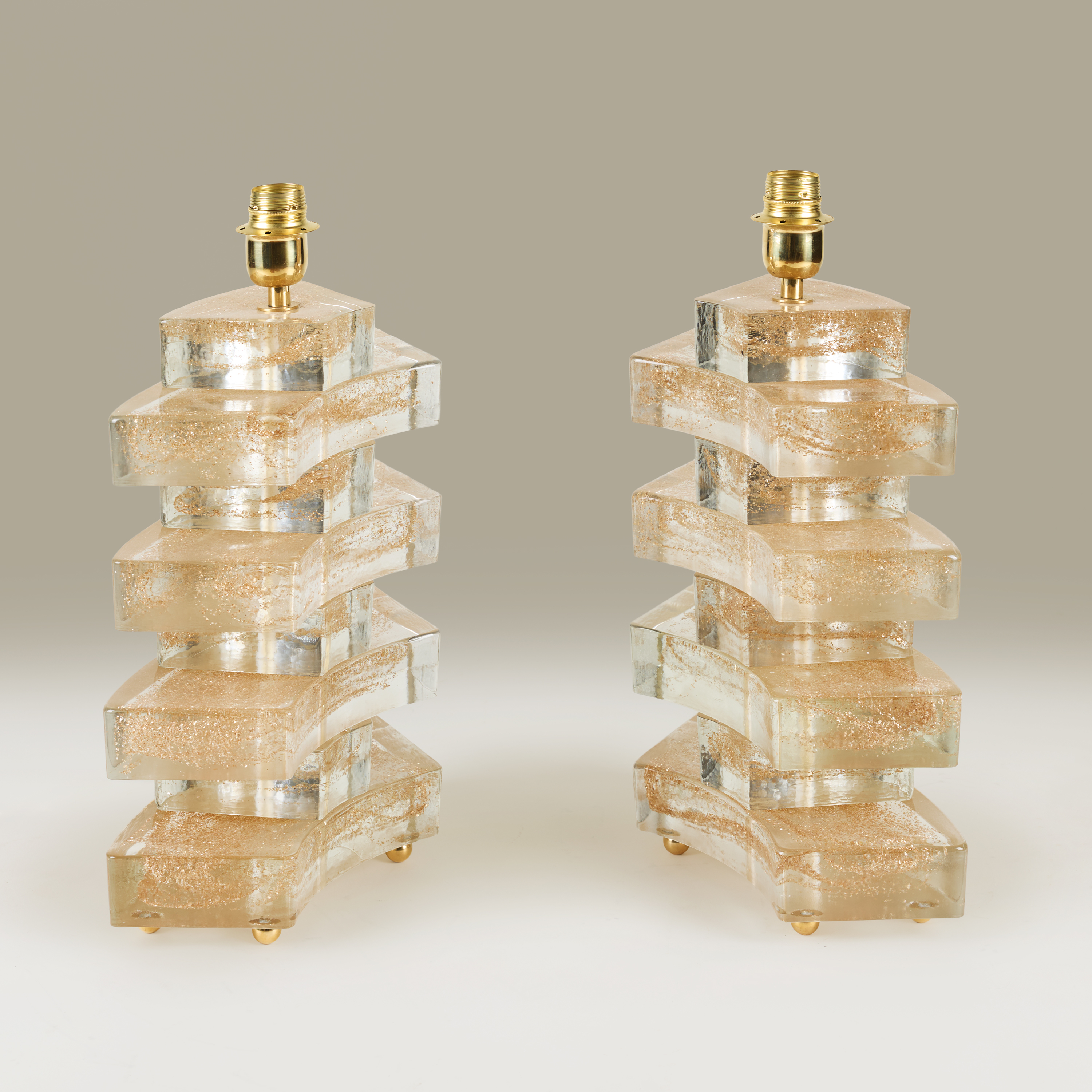 Gold Flecked Deco Lights