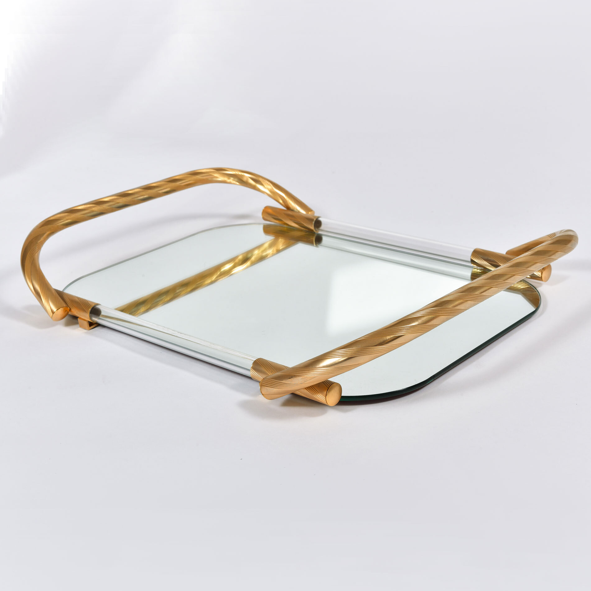 Brass And Mirror Tray 01
