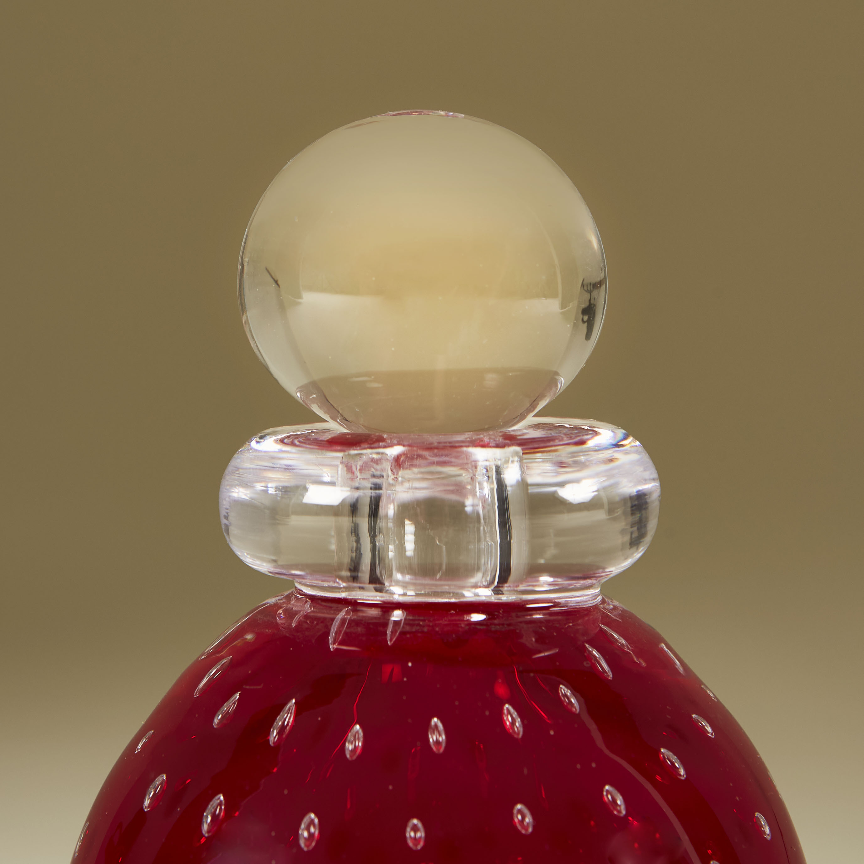 Murano Red Perfume Bottle Tall 190 V1
