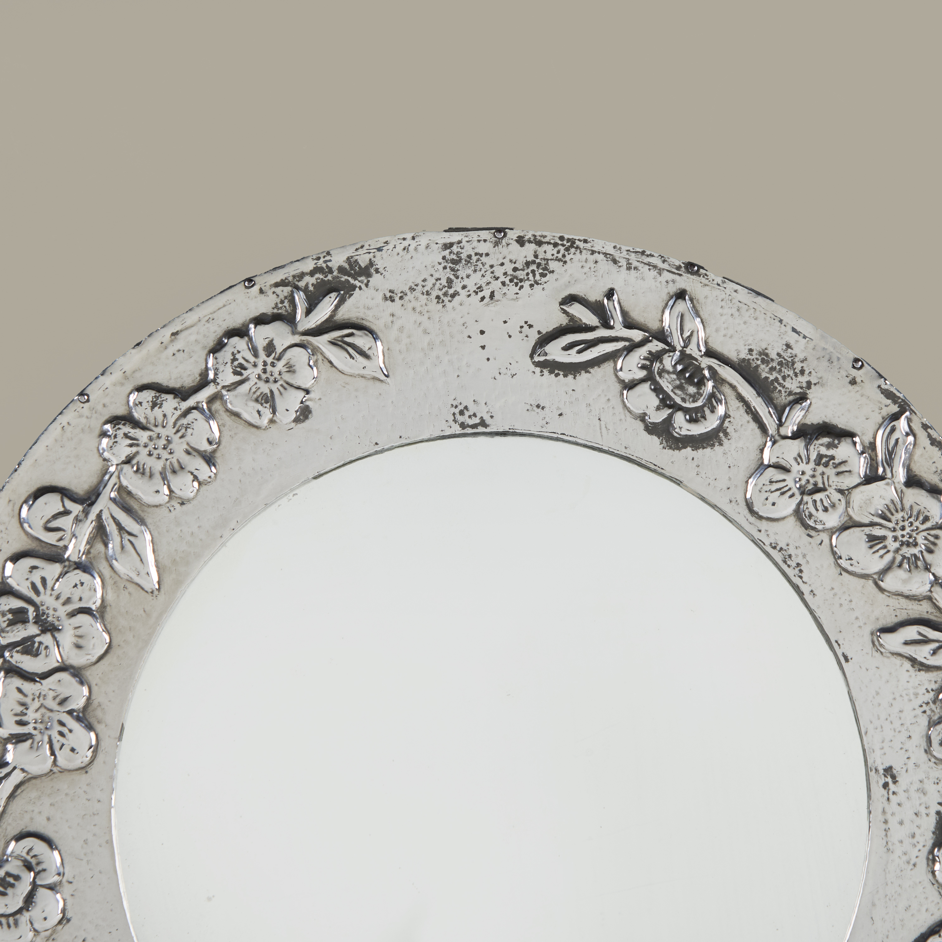 Pewter Poppies Mirror Valerie Wade 24 280 V1
