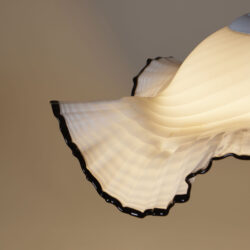 The image for Black And White Frilly Pendent 0086 V1