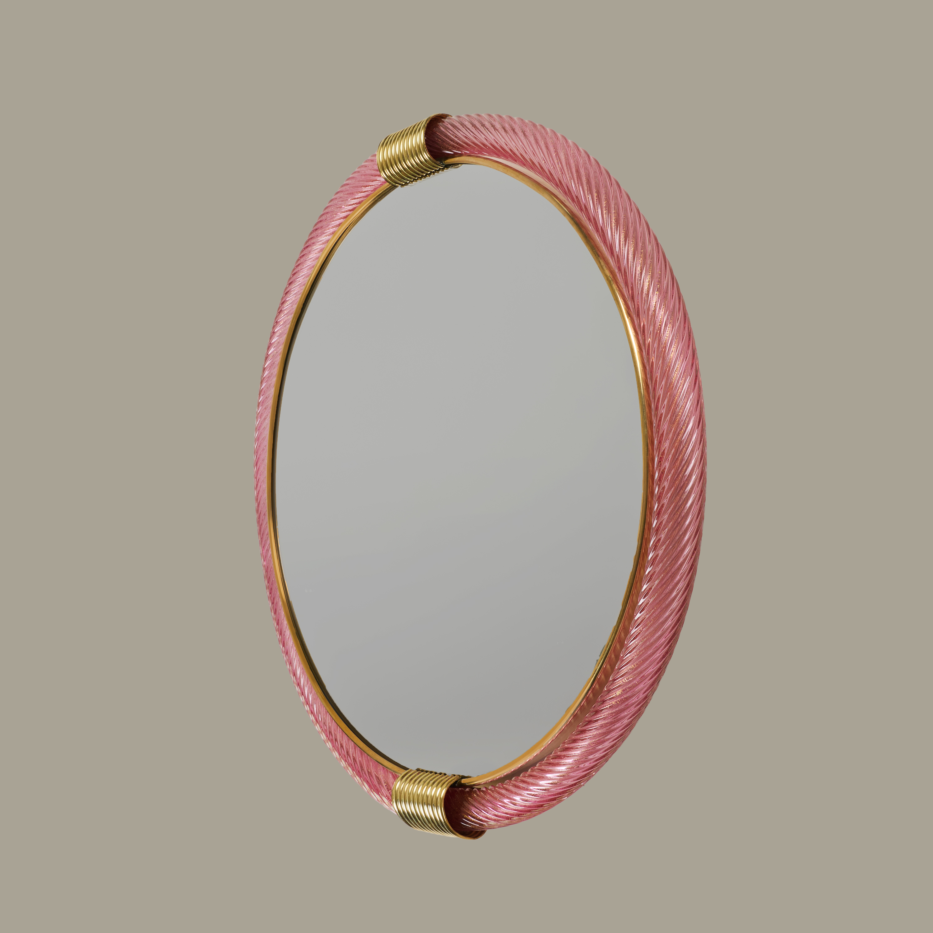 Firenze Pink Circular Mirror Valerie Wade 263368 V1