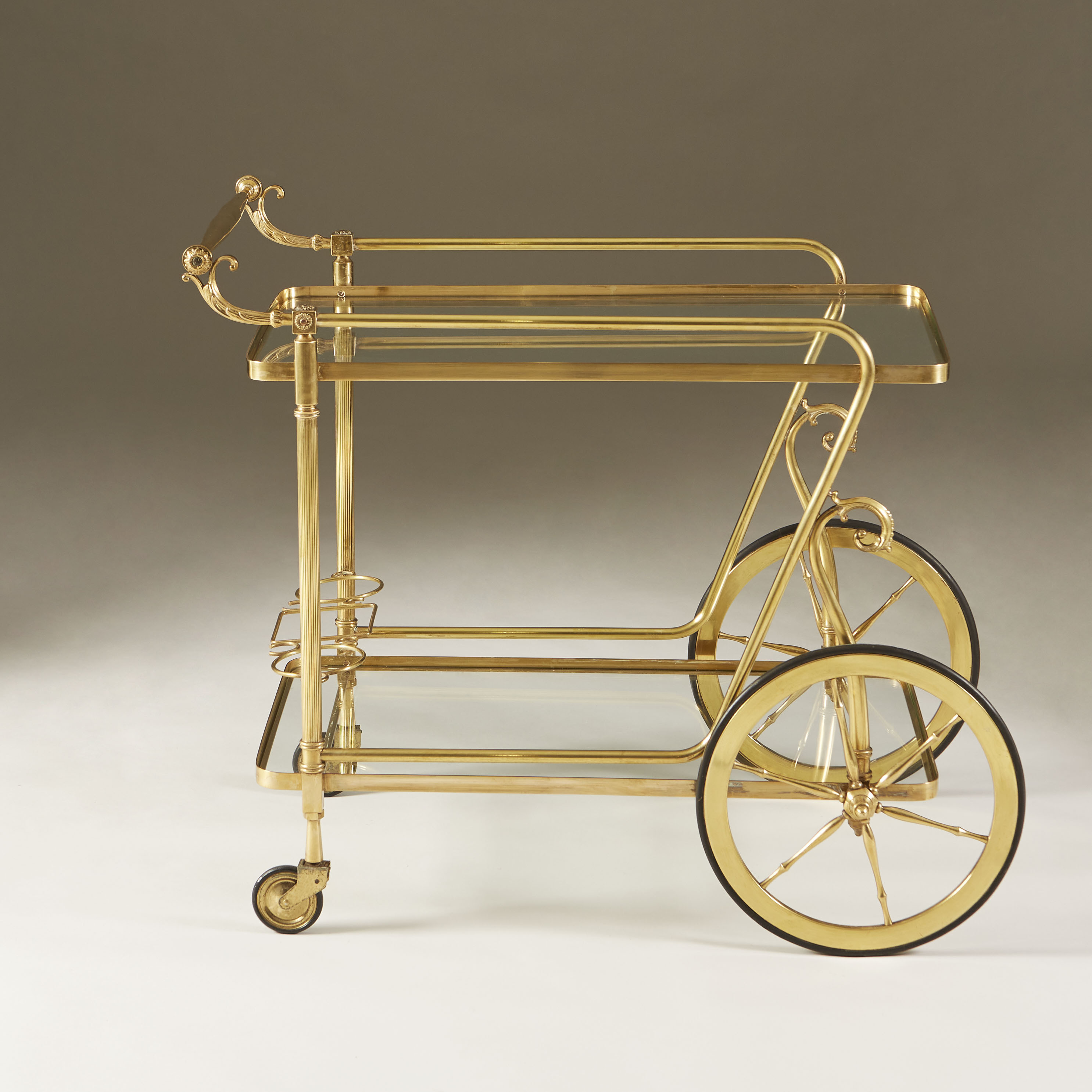 Italian Brass Drinks Trolley 036 V1