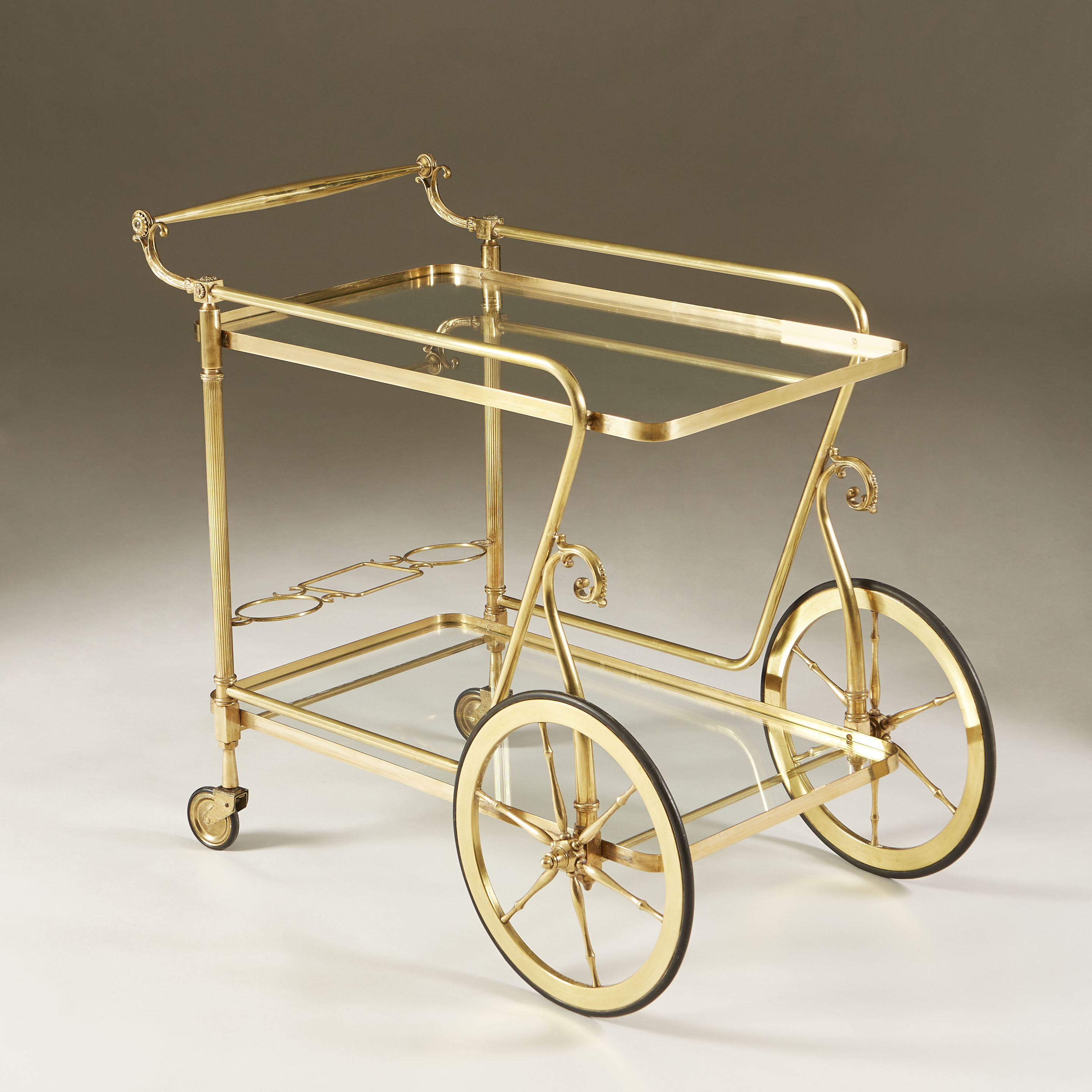 Italian Brass Drinks Trolley 042 V1