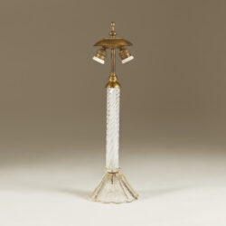 The image for Ornate Table Lamp With Pink Shade 095 V1